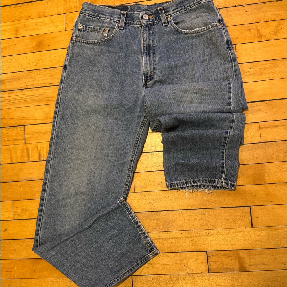 SOLD! SOLD! Vintage 90s Levis 550 Faded Relaxed Fit Denim Jean Made In USA 33x34 - Picture 7 of 9